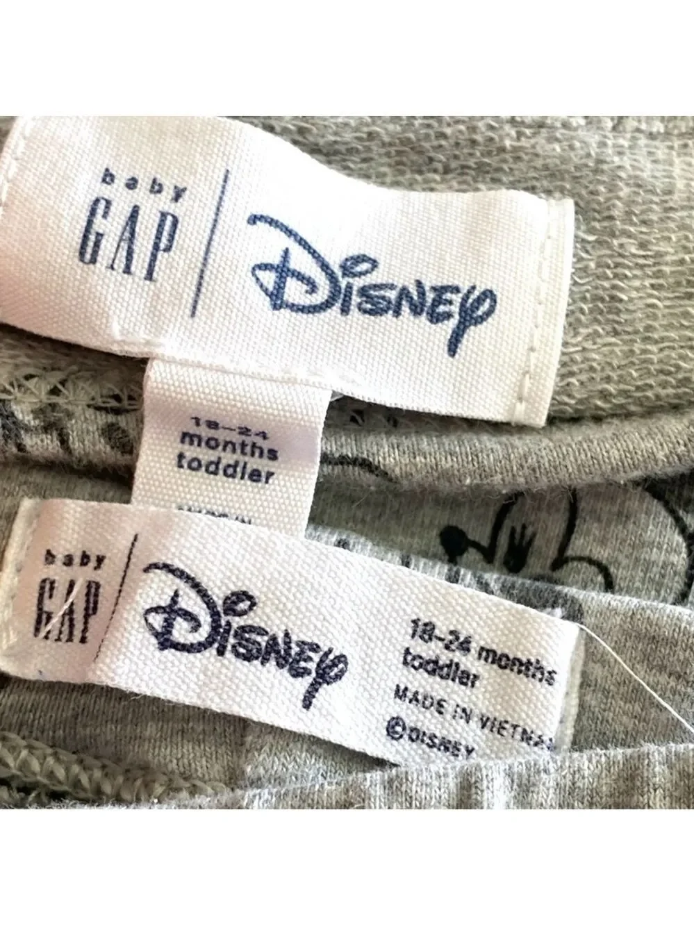Baby Gap Disney 18–24M Mickey & Minnie Gray Dress + Pants Outfit